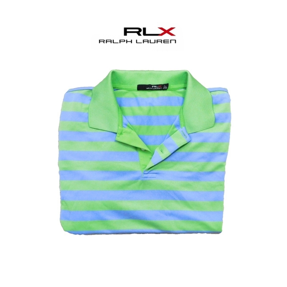 RLX Ralph Lauren Other - MENS RLX RALPH LAUREN STRIPE SHORT SLV GOLF POLO